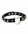 FM42 Multicolor Heart Ring Rivet PU Simulated Leather Spiked Necklace Neckband Choker (14 Colors) - CR12O6BSP69