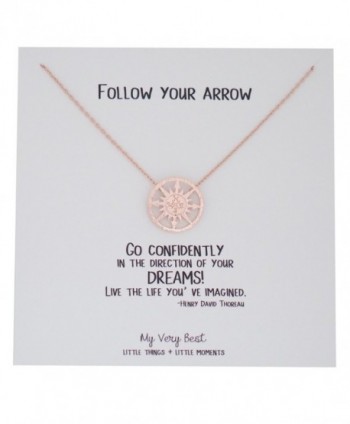 My Very Best Compass Necklace - rose gold plated brass - CH1888LGI7G