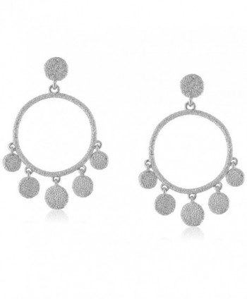 Karen Kane Sandy Beach Chandelier Disc Drop Earrings - Sliver Tone - C3126L23PH7