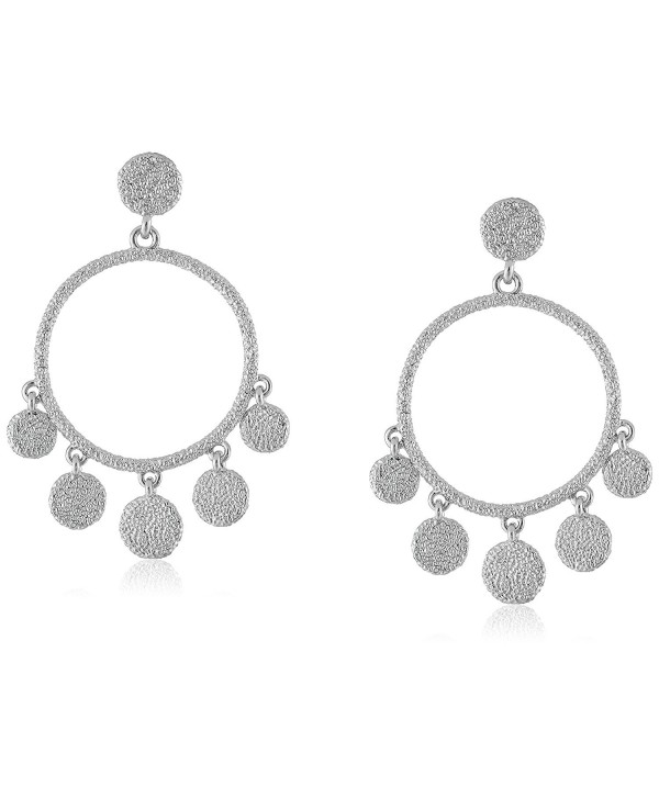 Karen Kane Sandy Beach Chandelier Disc Drop Earrings - Sliver Tone - C3126L23PH7