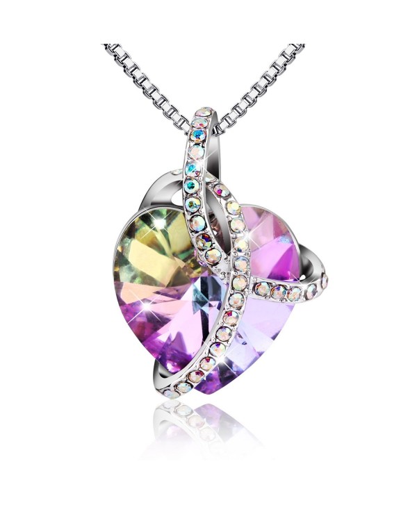 Elegant Fashion Necklace Swarovski Compliments - Purple - CB12K8AY4JP