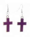 Stylish Bar Block Dangle Earrings Enamel Jewelry - Cross - CQ189XYR2ZI