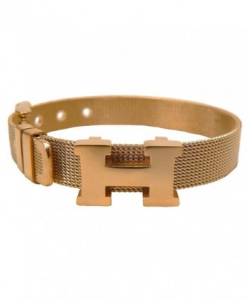 NEW HM0101LB H LOGO MESH BRACELET STAINLESS STEEL GOLDEN - CO12BG1OJMX