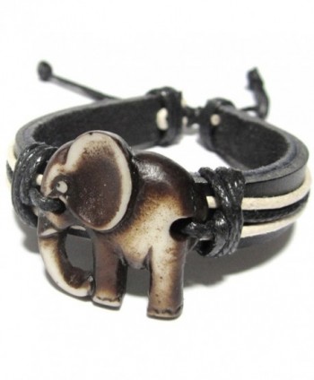 Elephant Bracelet Leather Indian Good