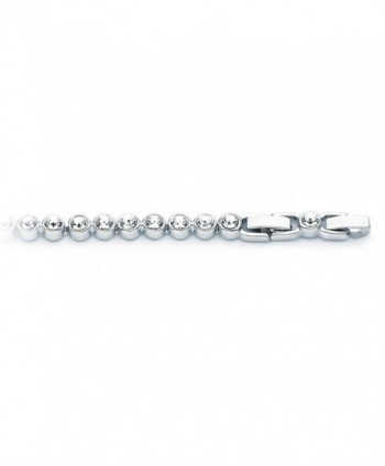 Rhodium Bracelet Swarovski Crystals Extender in Women's Tennis Bracelets