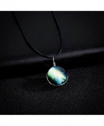 Galaxy Cosmic Pendant Necklace Leather in Women's Pendants