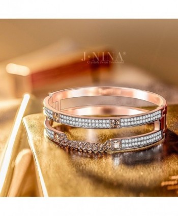 Rose Gold J NINA Impression Anniversary Girlfriend in Women's Bangle Bracelets