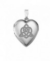 Sterling Silver " Sisters Love " Celtic Heart Locket 3/4 Inch X 3/4 Inch - C611EF63S3D