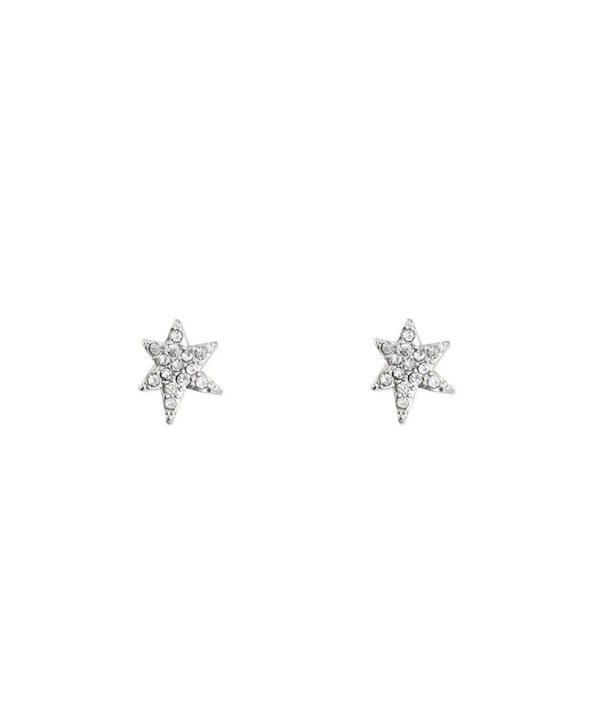 KITSCH Icon Collection Pave Star Earrings - Shine - Silver - CR185AUDDMD