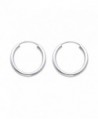 14k White Gold 2mm Thickness Endless Hoop Earrings (18 x 18 mm) - C2116GOX0VH