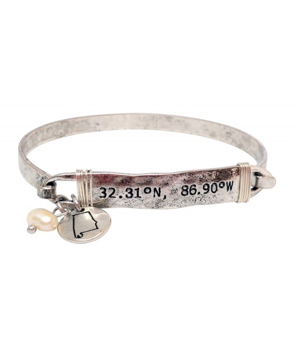 Loaded Lids Latitude and Longitude GPS Coordinates State Bracelet - CZ187IDXC8N