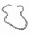 Stainless Steel 7MM Byzantine Necklace - 18" - C011T31G4OF
