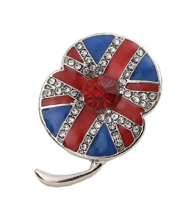 Stunning Rhinestone Poppy Flower Brooch Lapel Badge Brooches & Pins - No.4 Poppy Flower - CF186AARYW4