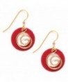 Silver Forest of Vermont Dangle Red and Gold Round Earrings - CI118XT985P