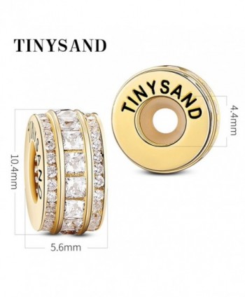 TINYSAND Sterling Geometrical Element Zirconia in Women's Charms & Charm Bracelets