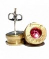 caliber Bullet Earrings Stainless crystal in Women's Stud Earrings