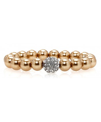 Bronze Pearl Bracelet with Swarovski Crystal - C511IFRQ0AF