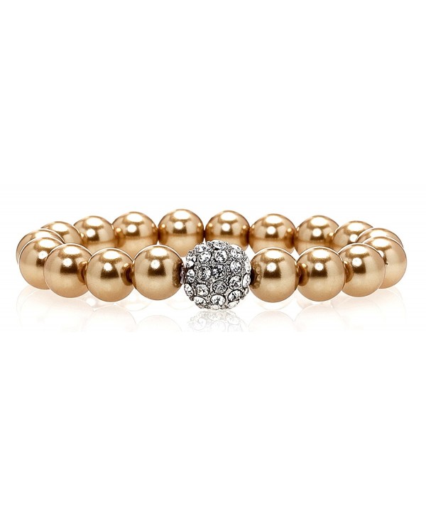 Bronze Pearl Bracelet with Swarovski Crystal - C511IFRQ0AF