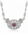 Downton Abbey "Boxed" Silver-Tone Light Amethyst Crystal Pendant Necklace- 16" - CB11I5Z4PXR