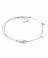 Corykeyes Sterling Silver Hearts Box Chain Anklet Sexy Beach Ankle Bracelet - CT1853C8TR9