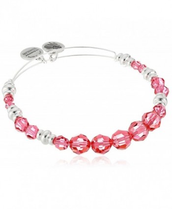 Alex and Ani "Swarovski Beaded" Rouge Expandable Wire Bangle Bracelet - Pink/Silver - CZ12ID5031L