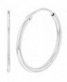 925 Sterling Silver Classic Thin Plain Endless Hoop Earrings for Women - CC1852SIY4T