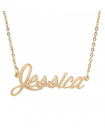 AOLO Letter Words Charactors Name Charm Necklace- Jessica - CL11V894G6N