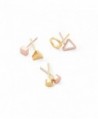April Soderstrom Geo Stud Trio Earrings in Gold and Rose Gold - C4185DOLQEA