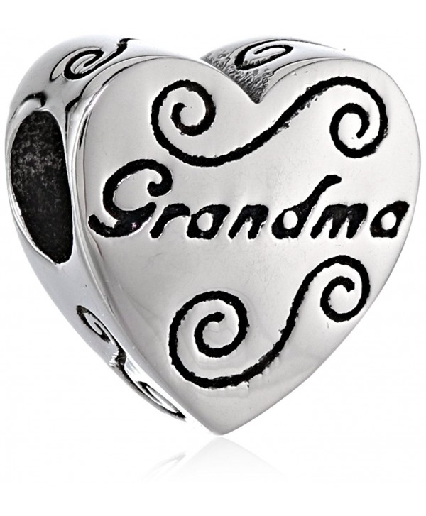 Disney Stainless Steel Grandma Heart Bead Charm - C411GNUL1IX