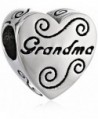 Disney Stainless Steel Grandma Heart Bead Charm - C411GNUL1IX