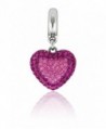 Pink Heart Charms Beads Swarovski