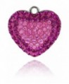Pink Heart Charms Beads Swarovski in Women's Charms & Charm Bracelets