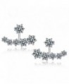 KOREA-JIAEN Earrings 925 Silver Plated Base Both Side Crescent Boat Charm Stud Earrings (Crescent) - C8186HLQLTI