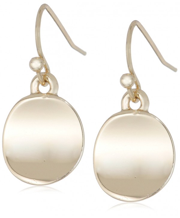 Kenneth Cole New York Shiny Earrings Small Circle Drop Earrings - Shiny Gold - CM11B280NVH