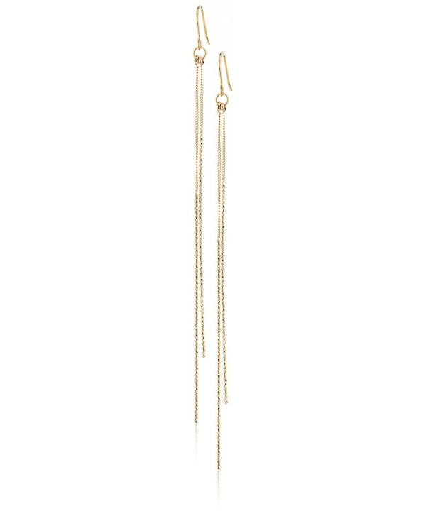 Kenneth Jay Lane Chain and Double Bar Drop Fishhook Drop Earring - Gold - C112GWQJ5B7