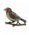Alilang Antique Golden Clear Crystal Colored Rhinestones Multi Bird Sparrow Brooch Pin - CR1138HHRD7