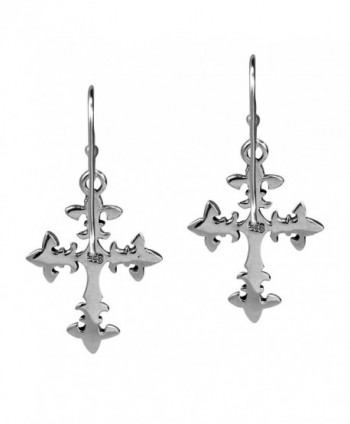 Renaissance Fleur Sterling Silver Earrings in Women's Drop & Dangle Earrings