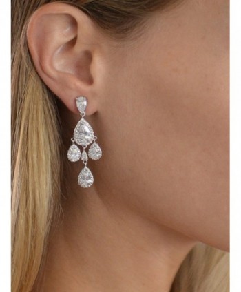 Mariell Chandelier Bridal Wedding Earrings in Women's Clip-Ons Earrings