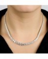 Swasti Jewels Zircon Solitaire Set Tennis Chain Necklace Earrings White Gold Plated for Women - C612BT1XG1P