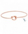 SENFAI Love Knot DIY Bracelet Hook Bangle Easy Open Add Multiple Beads Charms - Rose gold - CW12N2KDP71