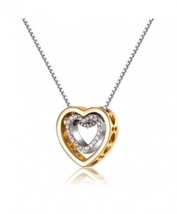 Vinpak "In My Heart" Elegant Crystal Pendant Necklace For Women Girls - Rose Gold - C6186RGXAKR