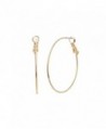 Rosemarie Collections Hypoallergenic Thin Hoop Earrings 40mm - Gold - CJ1882RLQAG