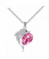 RARITYUS Fashion Women's Swarovski Crystal Lovely Dolphin Pendant Necklace Jewelry - red - CL187DX53E5