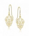 Flashed Sterling Polished Filigree Earrings