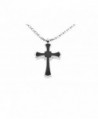Black Cross Premium Stainless Steel Pendant Necklace Urn Filler Kit Cremation Ashes Jewelry Keepsake - CI1295UG579