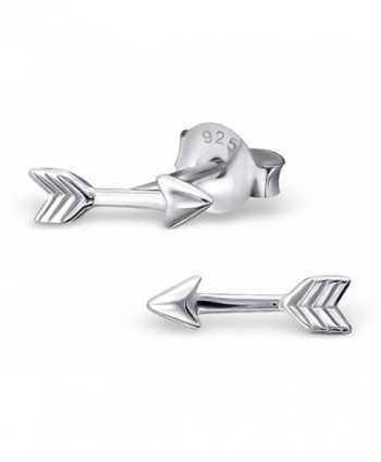 Best Wing Jewelry .925 Sterling Silver "Tiny Arrow" Stud Earrings (016545) - CM12CI9M3LB