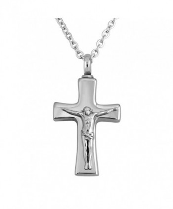 CharmSStory Black Cross Necklace For Ashes Cremation Keepsake Memorial Urn Pendant Necklaces - CV12IP5TL67