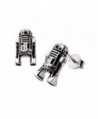 Disney Women's 925 Sterling Silver Star Wars R2D2 Stud Earrings - CW12F8NZOH9