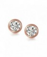 Bling Jewelry Bezel earrings Plated in Women's Stud Earrings