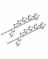 Jstyle 1-3 Pairs Ear Crawlers for Women Girls Cuff Earrings Studs Climber Cubic Zirconia - CO184HALG2W